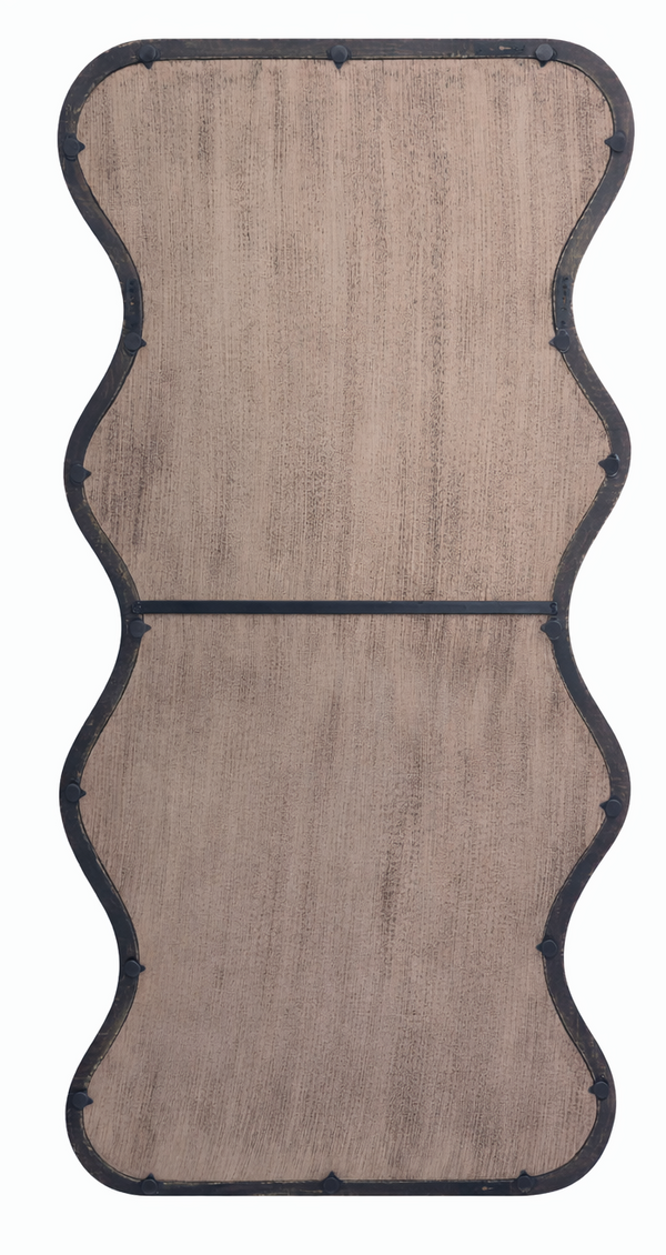Wavy Mango Wood Full-Length Mirror