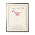 Watercolor Candy Cane Martini Print