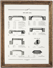 Wide Wood-Grain Frame Hardware Print
