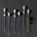 Bone-Accent Stainless Cocktail Pick Set