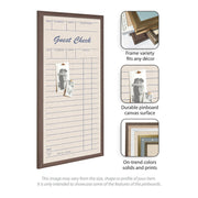 Guest Check Linen Fabric Pinboard — scale reference and proportion detail