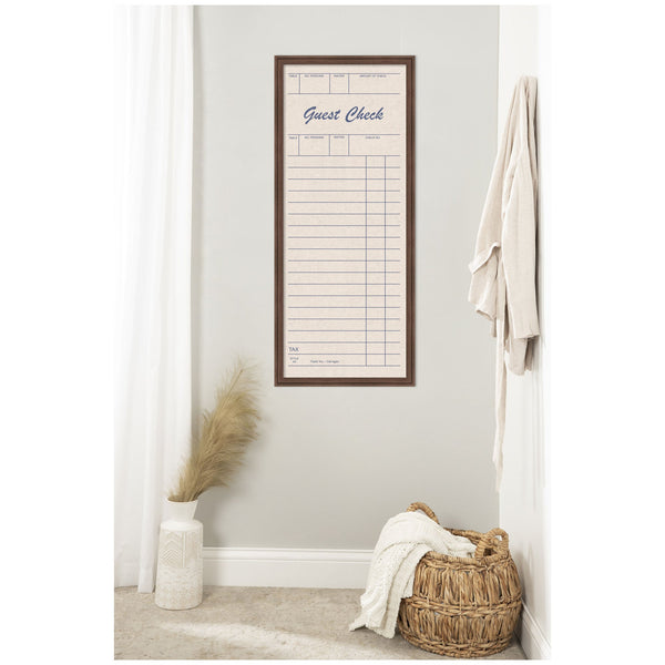 Close-up of material and construction detail — Guest Check Linen Fabric Pinboard