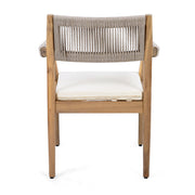 Acacia Wood Rope-Weave Outdoor Dining Set