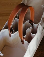 Canvas Leather-Handle Market Tote