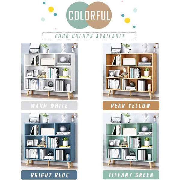Pear Yellow Three-Tier Open Bookcase – book case (view 4) | Roost & Roam