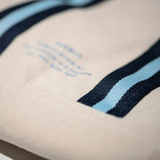 Recycled Canvas Striped Belt-Handle Tote