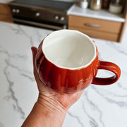 Pumpkin-Shaped Ceramic Coffee Mug