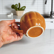 Pumpkin-Shaped Ceramic Coffee Mug