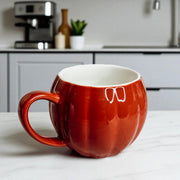 Pumpkin-Shaped Ceramic Coffee Mug