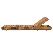 Slatted Acacia Wood Outdoor Chaise Lounger — additional product view 16