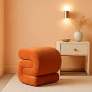 Velvet S-Curve Upholstered Ottoman – ottoman | Roost & Roam