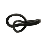 Matte Black Interlinked Loop Sculpture