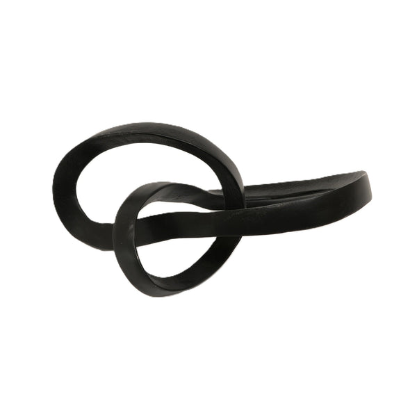 Matte Black Metal Loop Sculpture