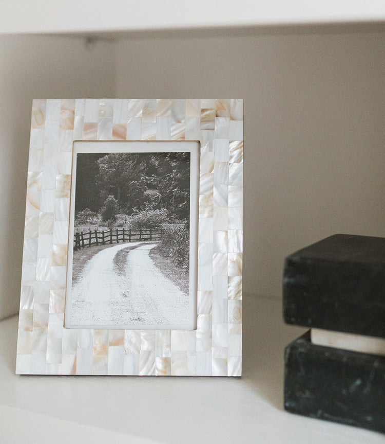 Mother of Pearl Mosaic Picture Frame