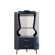 Mirrored Corner Bar Cabinet With Drawers
