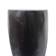 Arch-Cut MGO Pedestal Side Table — detail of finish and surface variation