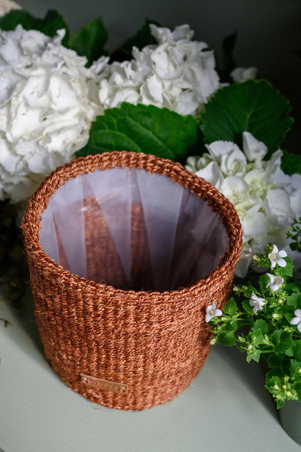 Hand-Woven Sisal Planter Basket