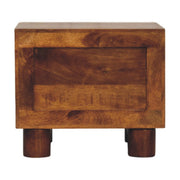 Chestnut Mango Wood Two-Drawer Nightstand