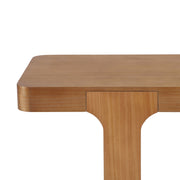 Walnut Finish Console Table with Bottom Shelf, 50 in
