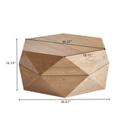Geometric Hexagon Flip-Top Storage Coffee Table