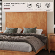 Reeded Wood Platform Bed Frame
