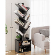 Tree-Form Six-Tier Wood-Grain Bookcase – book case (view 2) | Roost & Roam