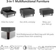 Iron Gray Chenille Storage Ottoman – ottoman (view 7) | Roost & Roam