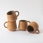 Ridged Local Clay Ceramic Mug