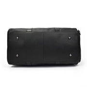Pebbled Leather Weekender Duffel Bag