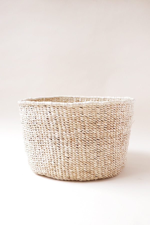 Handwoven Banana Leaf Floor Basket