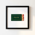 Matchbook Still Life Framed Print — Still-life matchbook print in a wood-grain frame, three sizes available