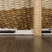 Black & Ivory Checkered Plush Rug