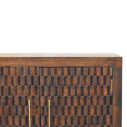 Carved Mango Wood Two-Door Sideboard