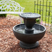 Two-Tier Polyresin Outdoor Fountain