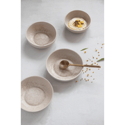 Reactive Glaze Speckled Stoneware Bowl