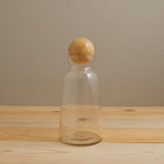 Clear Glass Decanter Mango Wood Stopper