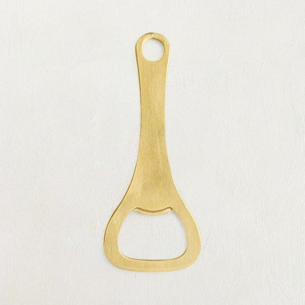 Brushed Brass-Tone Metal Bottle Opener