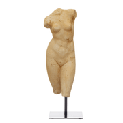 Stone-Finish Resin Torso Sculpture
