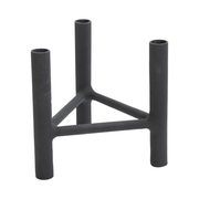 Textured Metal Triple Taper Candle Holder in Black — Make a bold, sculptural statement with the Textured Metal Triple Taper