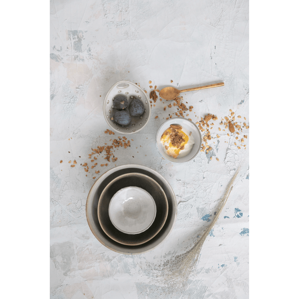 Pleated Stoneware Serving Bowl