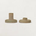 Reactive Glaze Stoneware Taper Candle Holders, Set of 2 — This set of two taper candle holders celebrates the organic beauty