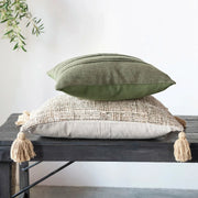 Pintuck Linen-Blend Pillow Cover