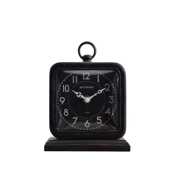 Distressed Metal Mantel Clock