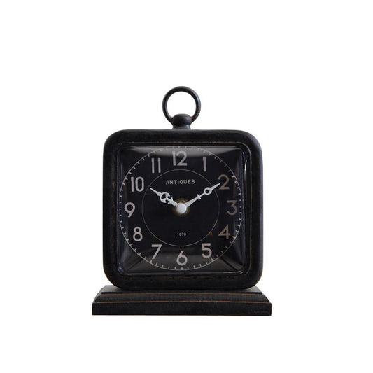 Distressed Metal Mantel Clock