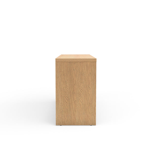 Oak Veneer Three-Door Sideboard