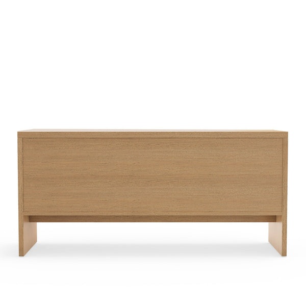 Oak Veneer Three-Door Sideboard