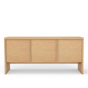 Oak Veneer Three-Door Sideboard