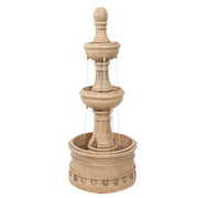 Three-Tier Polyresin Outdoor Fountain