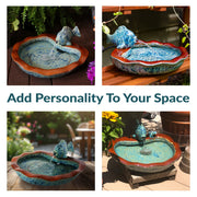 Glazed Ceramic Fish Garden Fountain