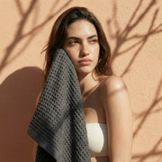Waffle-Weave Cotton Bath Towel Set